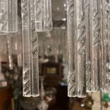 Large Rectangular Murano Glass Rod Chandelier 1980’s