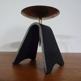 Brutalist Iron and Brass Candleholder, 1960s
