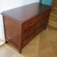Commode longue–3 tiroirs -style colonial–Teinte acajou