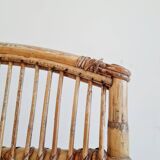 Pair of antique rattan armchairs