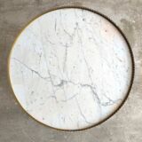 Side table white marble hot water bottle