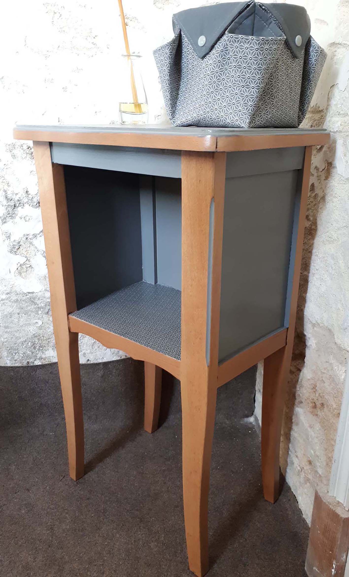 Small extra furniture, old bedside restyled