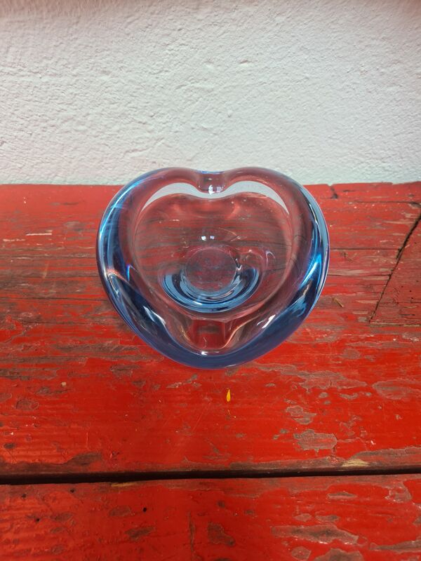 Vide poche ou Cendrier Suédois cristal bleu, Holmegaard