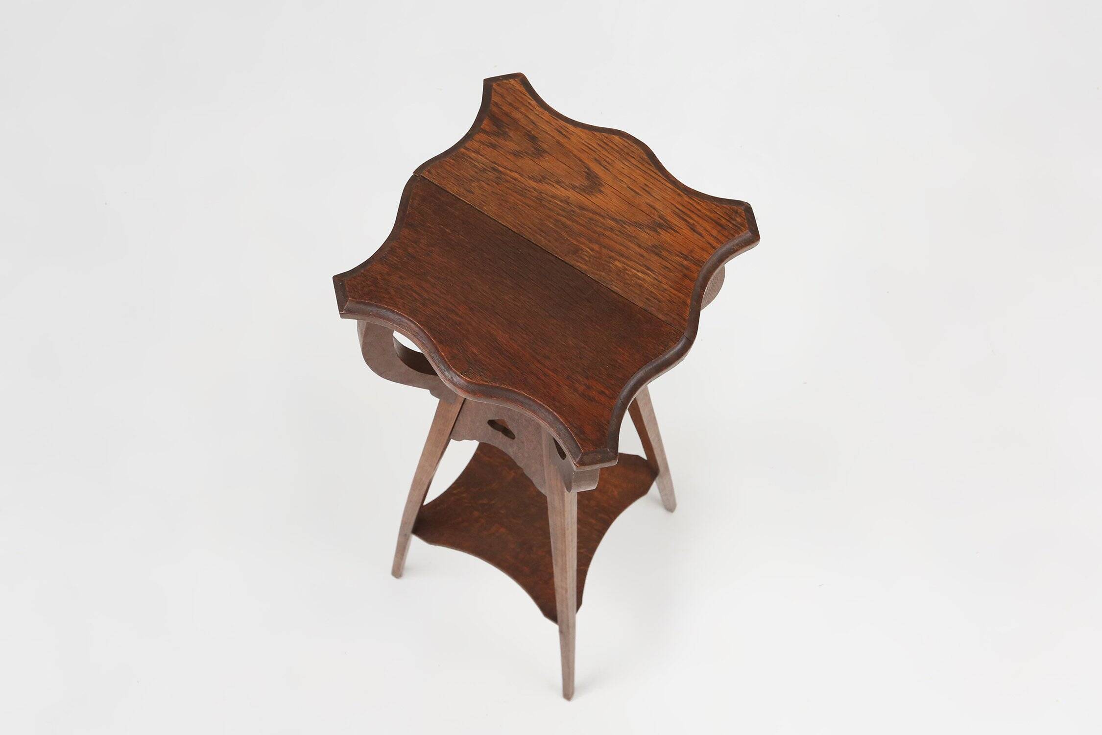 Art Deco Piedestal or Console Table in Oak, France 1940s