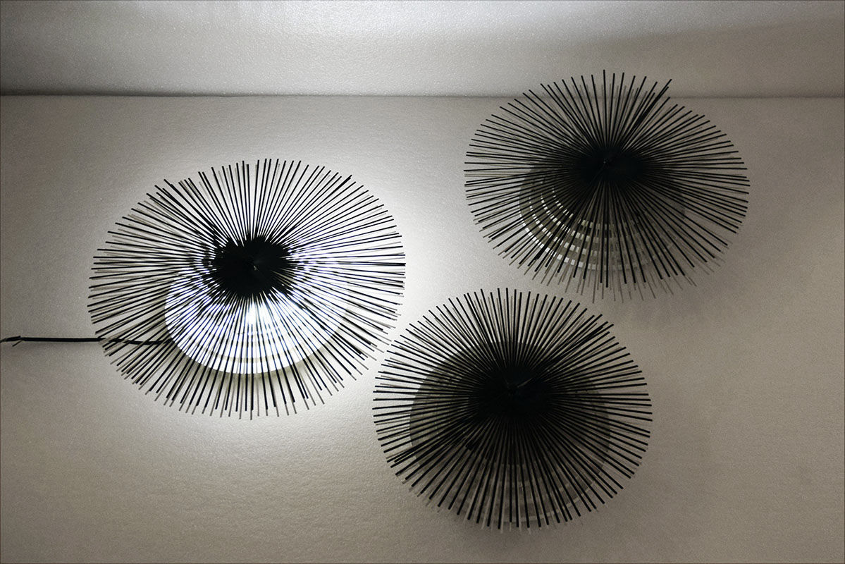 Lumina 'Helios' wall lamps design Roberto Blumer, 1980s