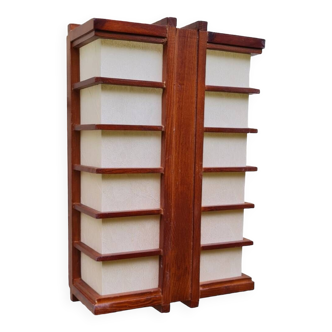 applique murale en bois vintage style asiatique