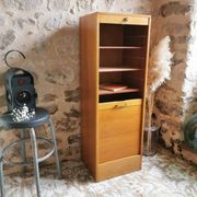 Vintage office furniture, filing cabinet with curtains, 1960s