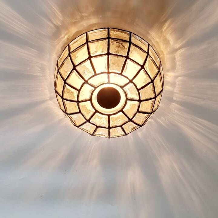 Mid-Century Glass Flush Mount from Limburg, Germany, 1960s