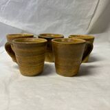 Set of 5 stoneware espresso cups