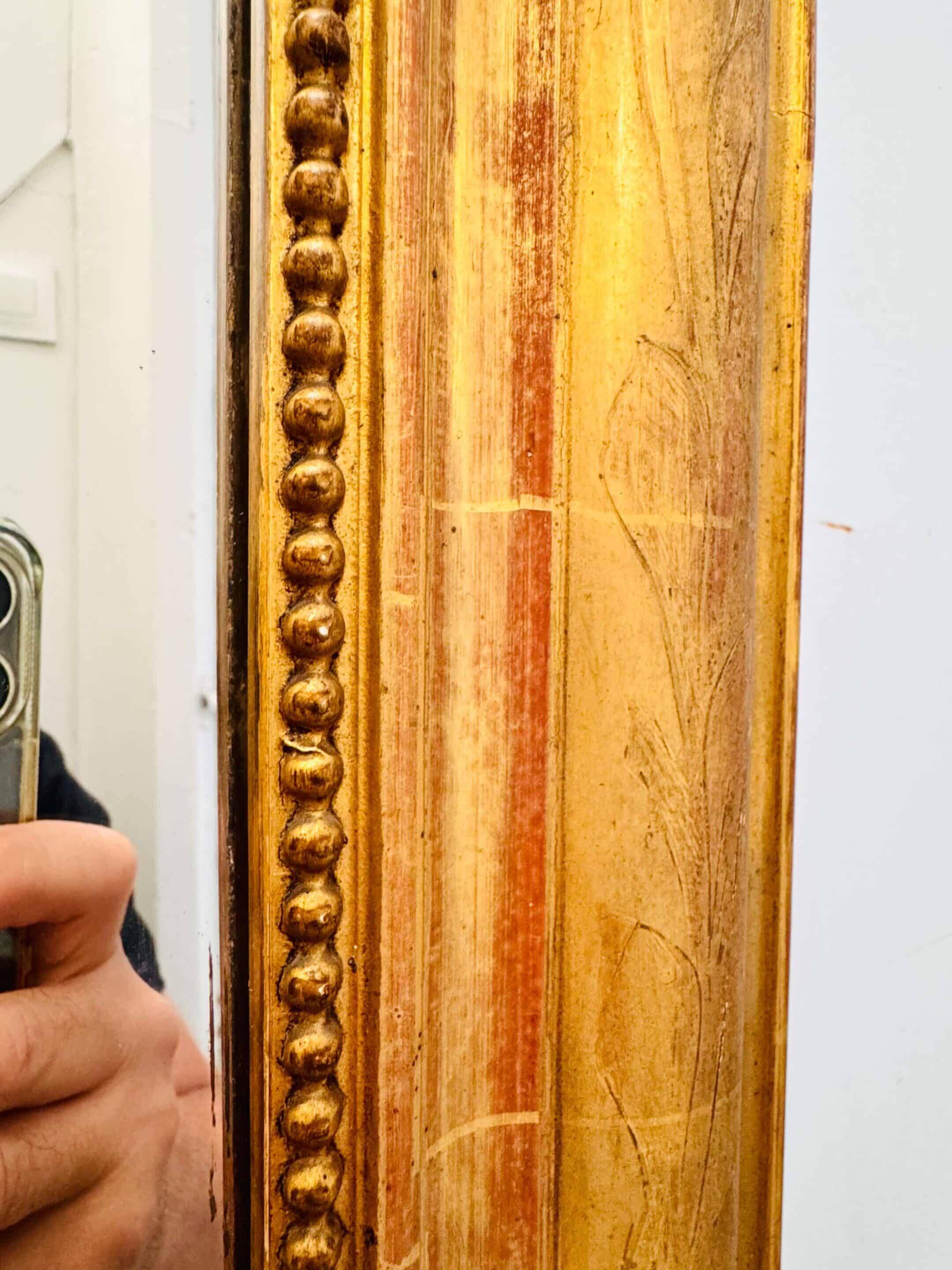 Miroir de cheminée Louis Philippe 89 cm x 120 cm