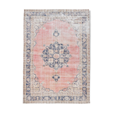 Navy blue vintage rug 317x220cm