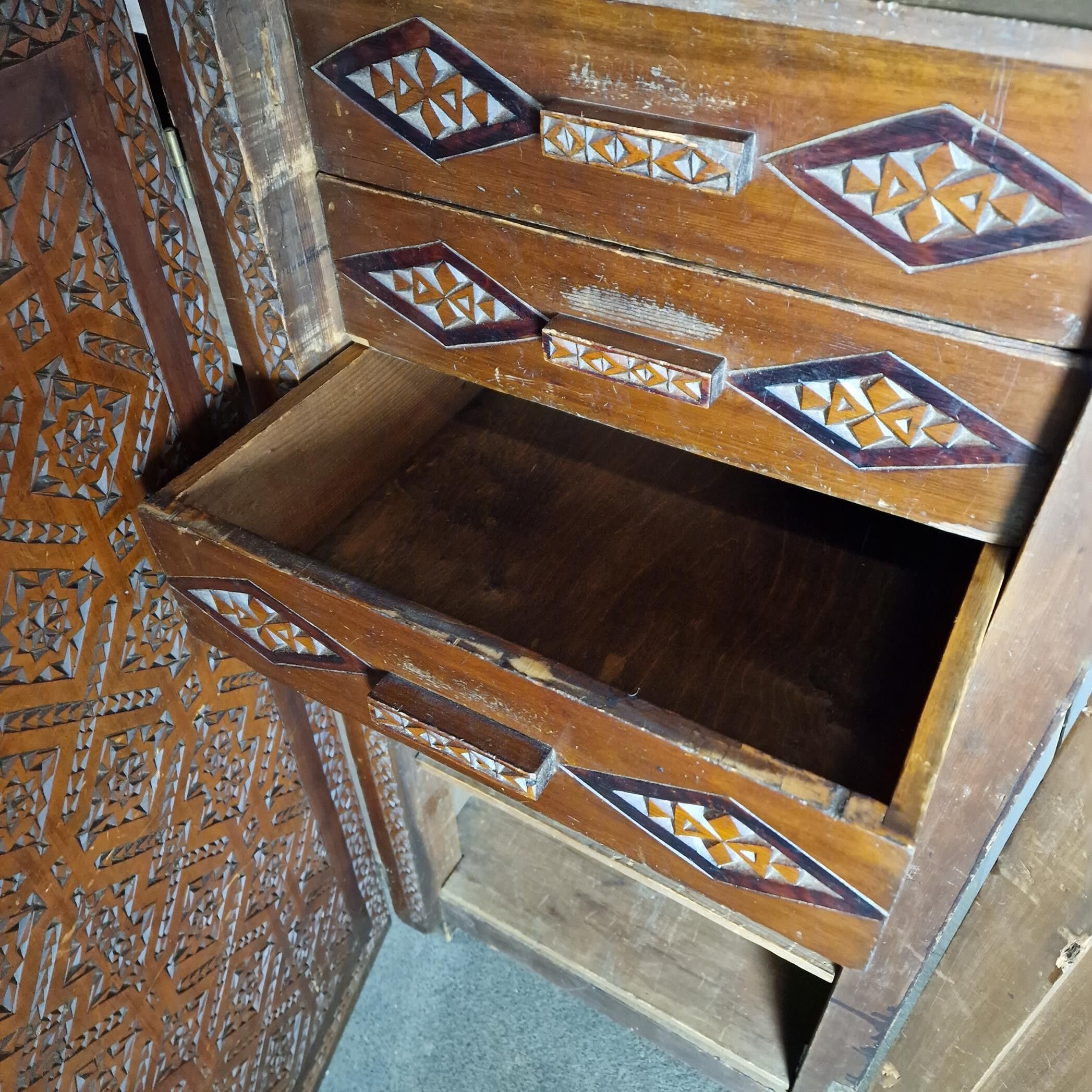 Wooden carved cabinet