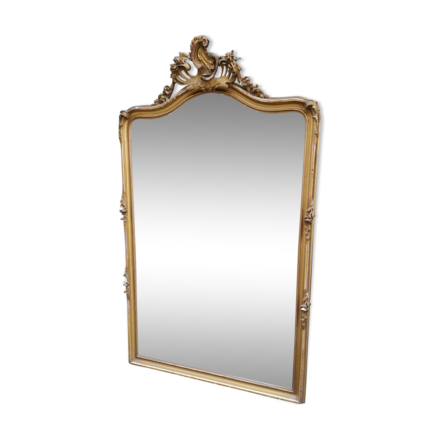 Large golden mirror style Rococo Louis XV 82x136cm