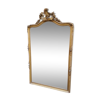 Miroir doré style rocaille Louis XV 82x136cm