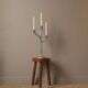 Aluminum candle holder Scandinavian design candelabra vintage silver metal candlestick three branches
