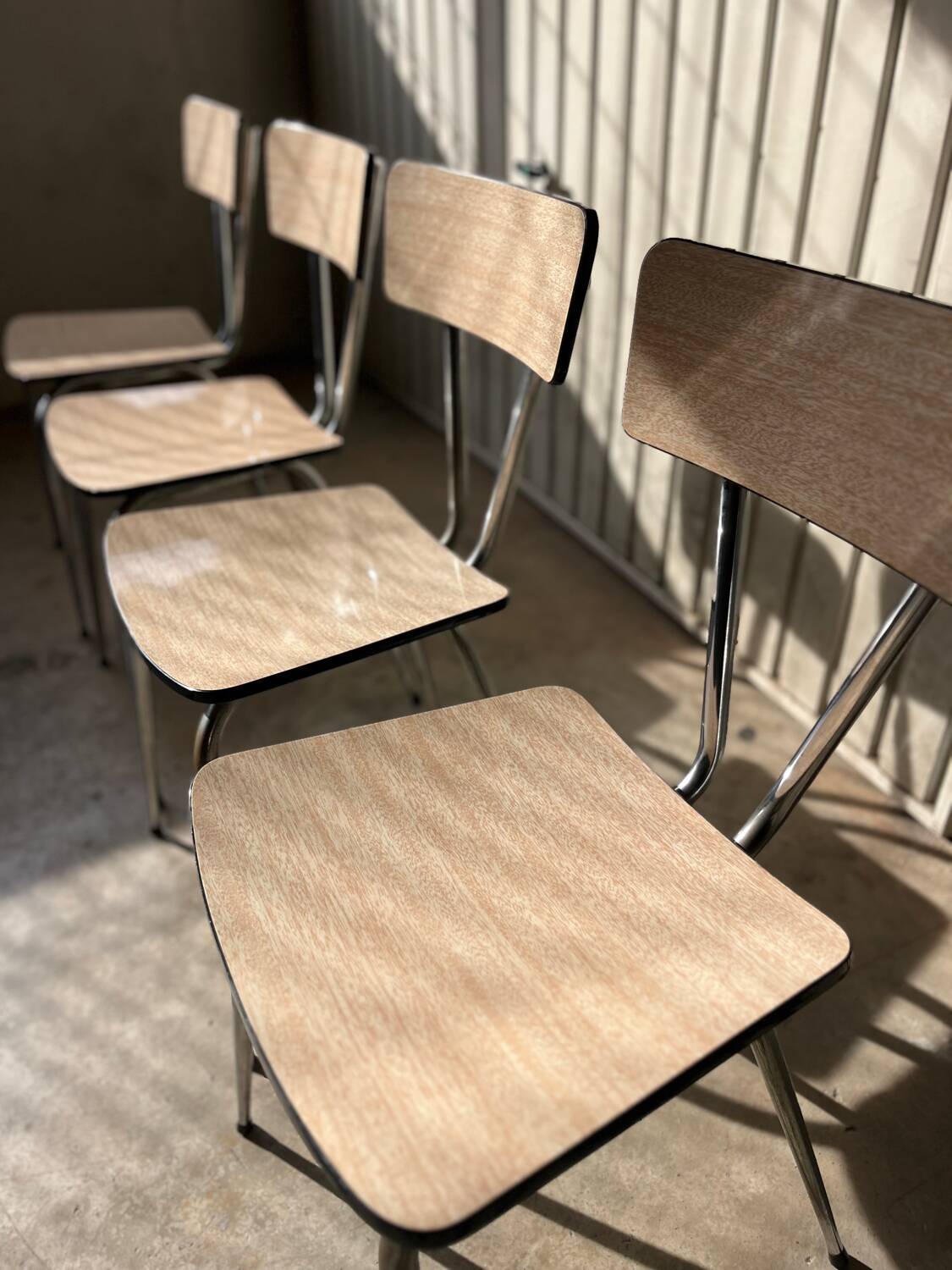4 vintage Formica chairs