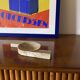 Brutalist travertine ashtray, Cerri Nestore, Italy, 1970s