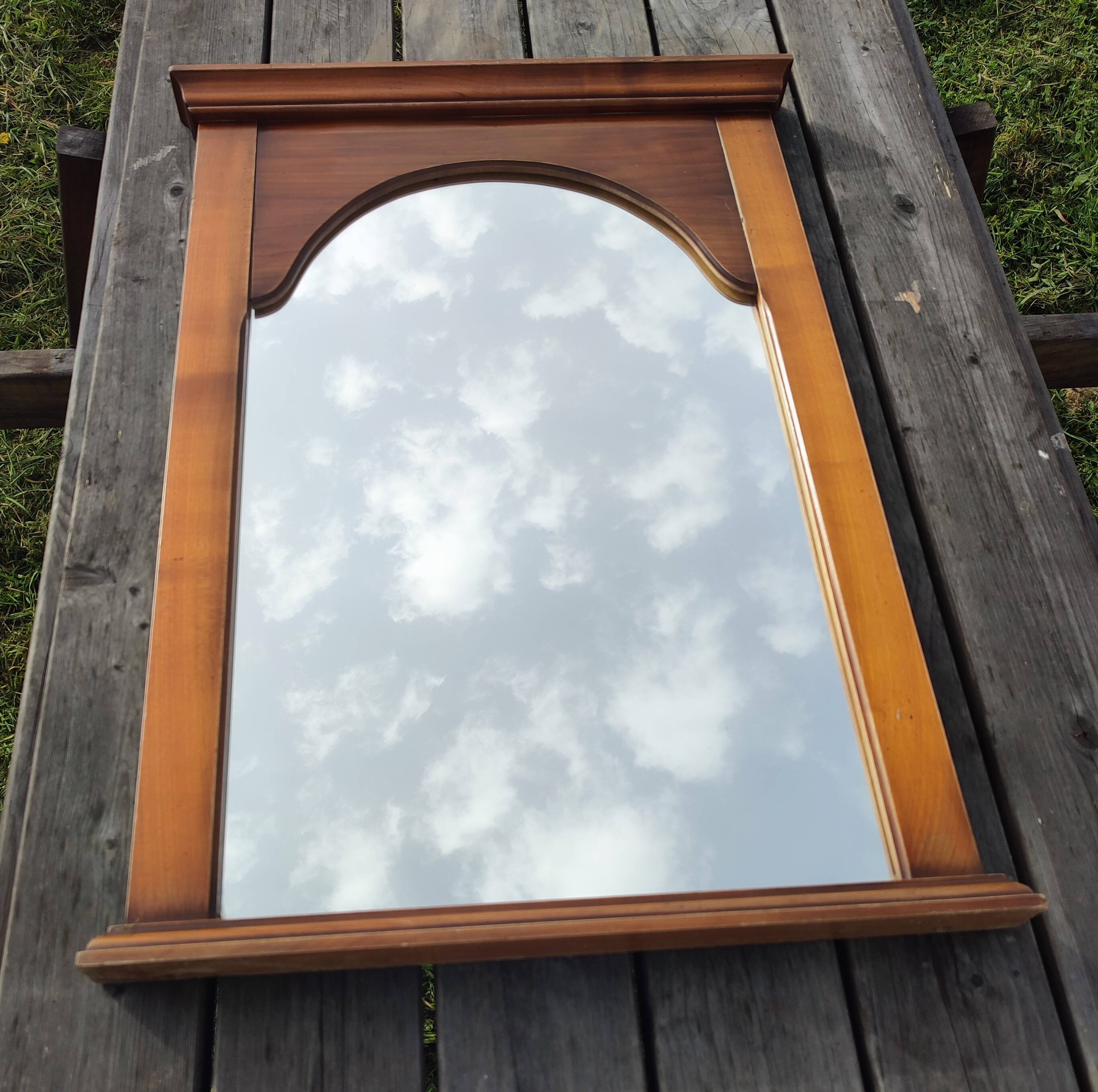 Large classic style solid wood mirror