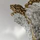 Art Nouveau bronze chandelier with Murano glass flowers