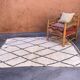 White Beni M'Rirt Moroccan Rug - 168 x 223 cm