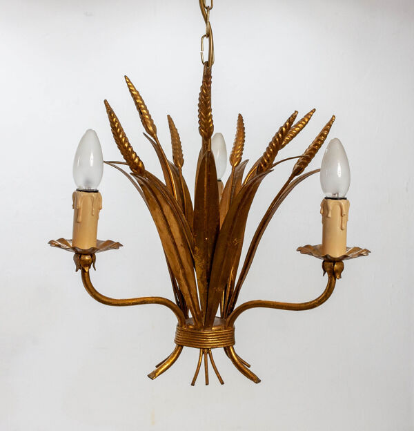 Lustre gerbe de blé, années 1970