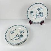 Set of 6 dessert plates model "Carnation", KG Lunéville, ironstone, 19th century.