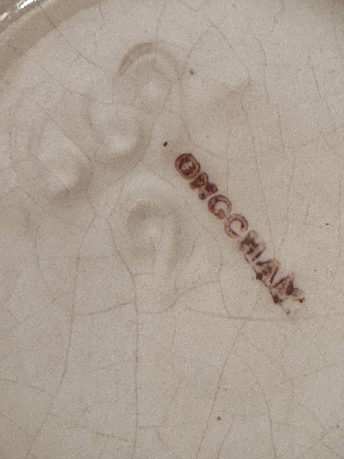 Gargoulette / Jug signed Longchamp - Hand-painted ceramic - Vintage