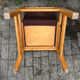 Set of 6 pine dining chairs sling seats canvas upholstery