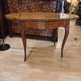 Table, drop-leaf desk "fully marquetry, Louis XV style, Period