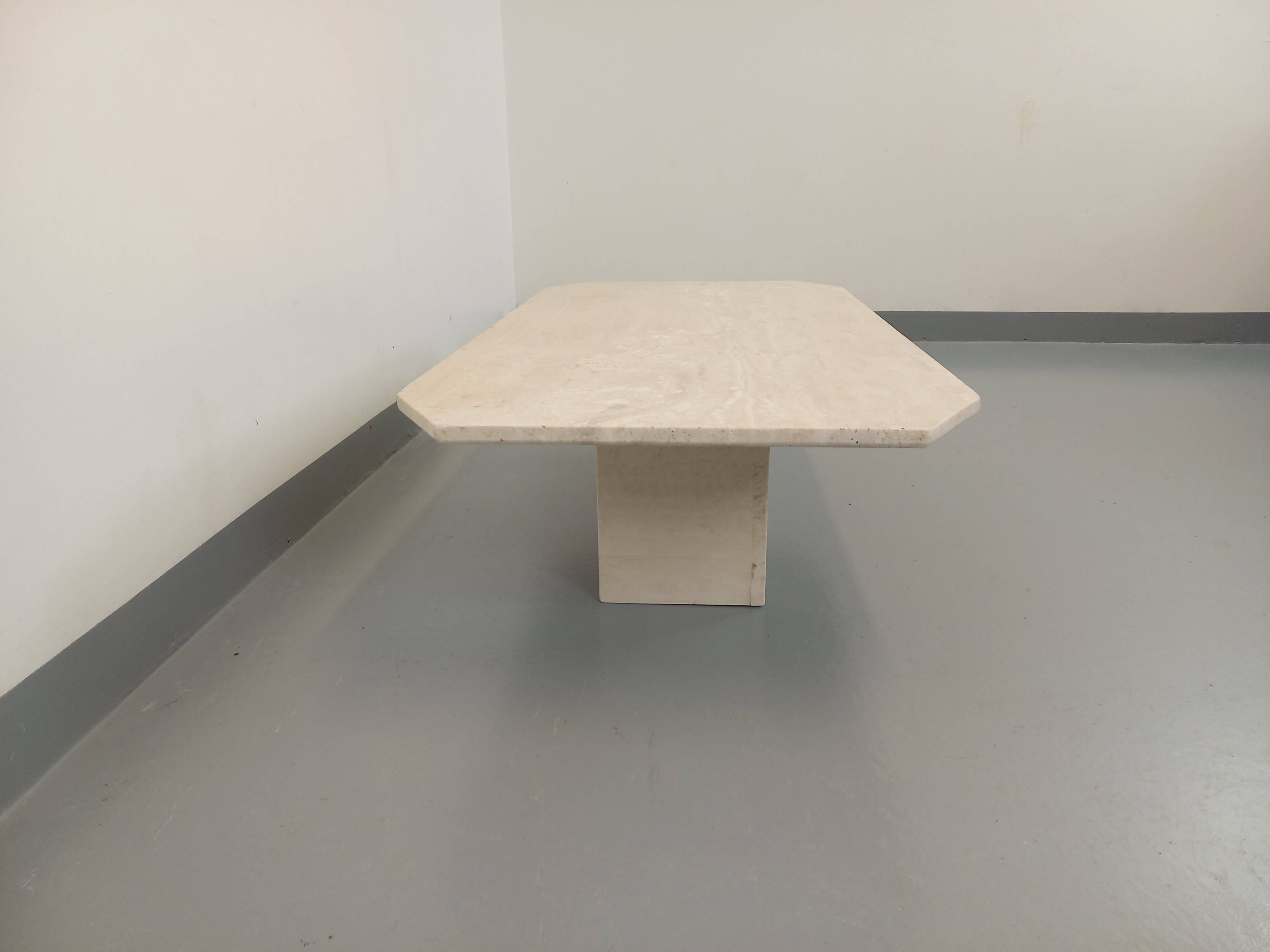 Vintage travertine coffee table from the 70s 80s