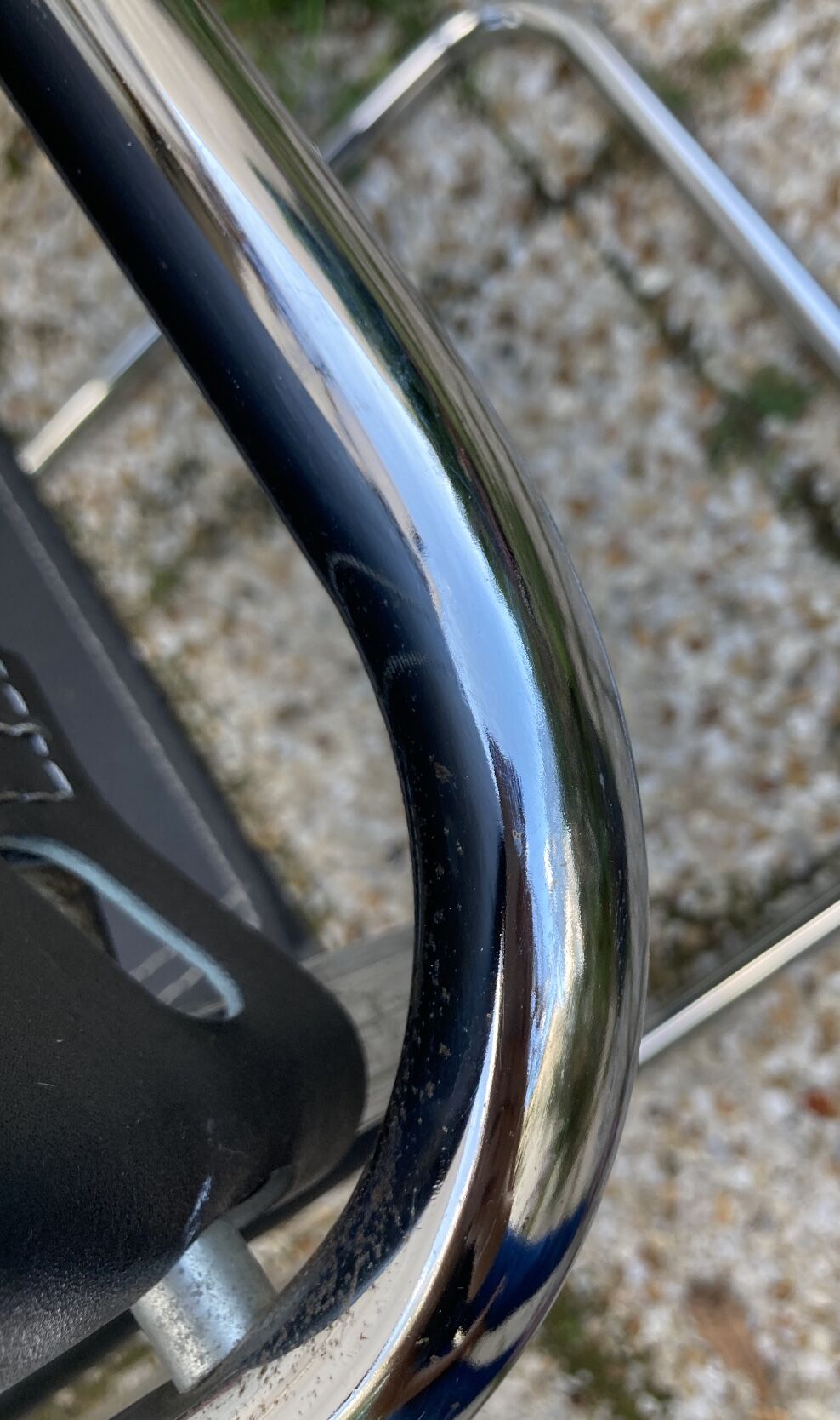 Vintage armchair in black leather