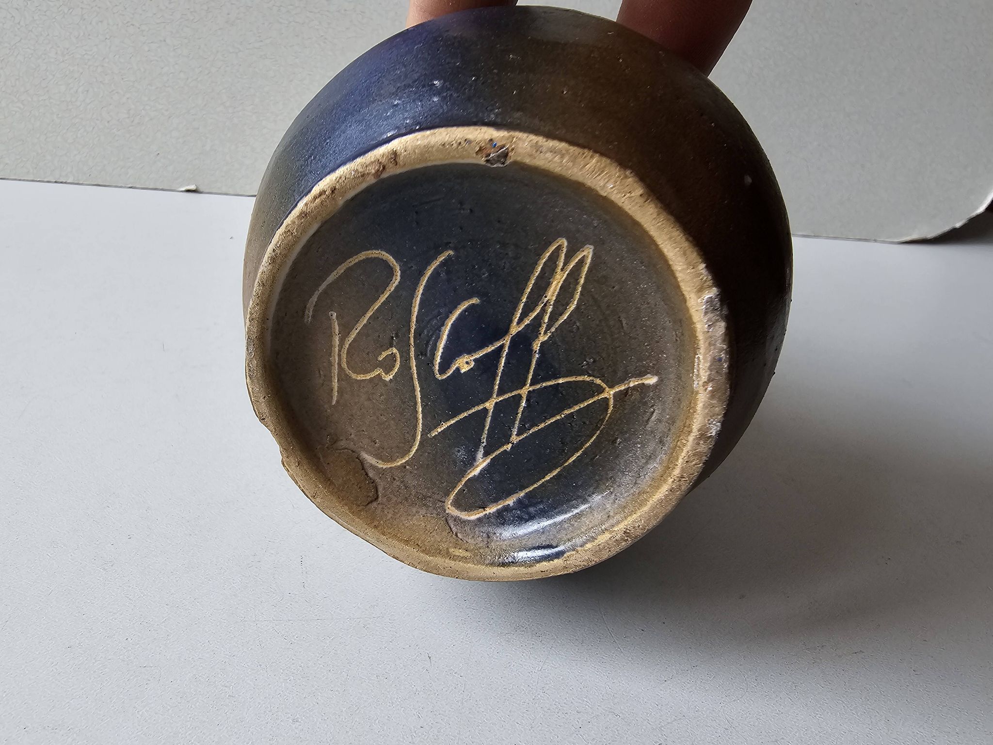 Brittany ceramic vase - Signed Roscoff Height 18cm