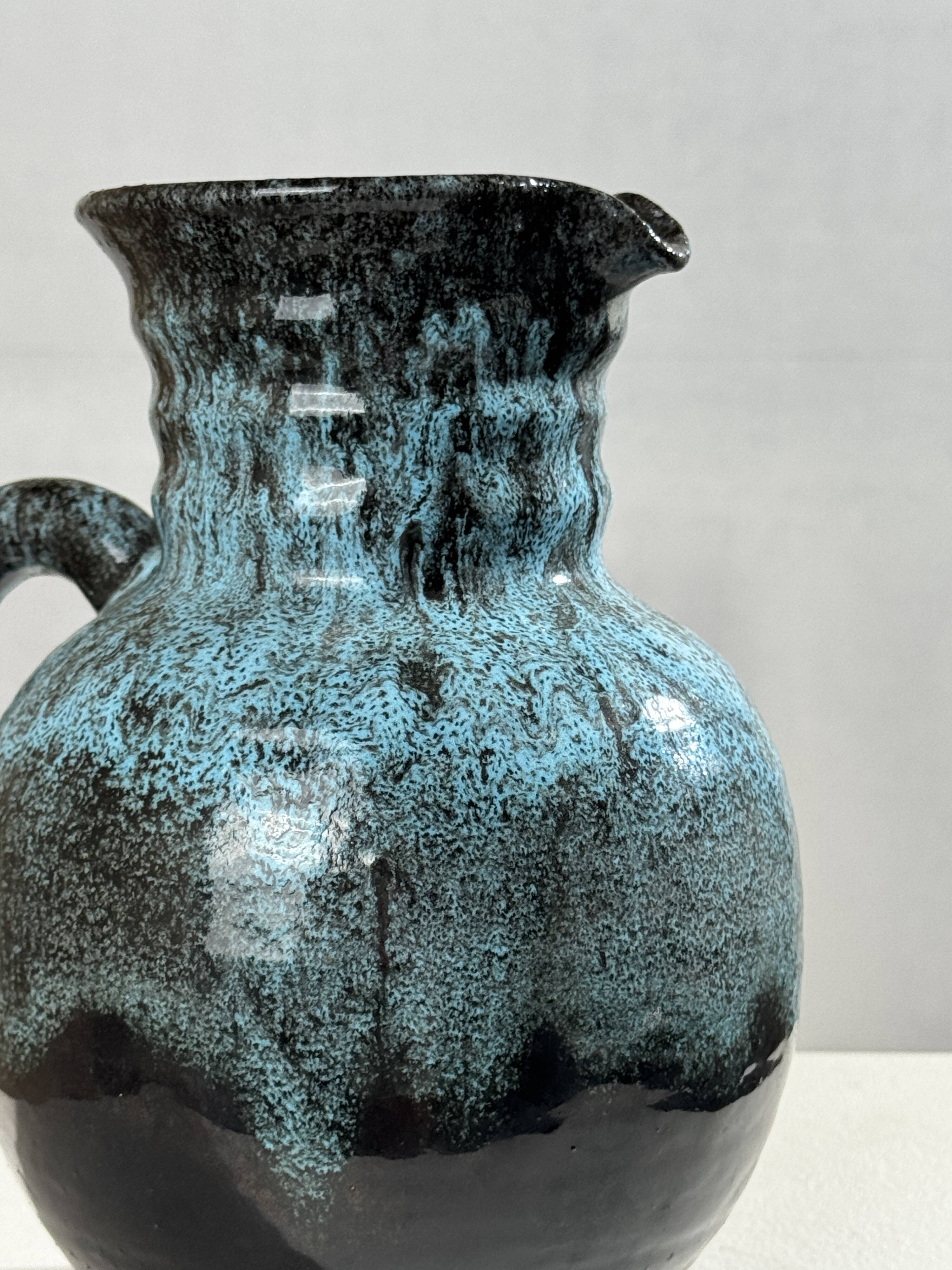 Ceramic jug by the Accolay potters, 1960