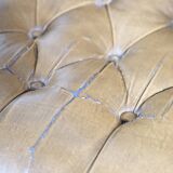 Vintage Chesterfield Design Leather Rocking Chair in Wood, 1920s