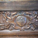 Banc coffre en bois sculpté XIX siècle