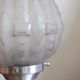 Bedside lamp appointed light fixture glass frosted aluminium art deco old vintage