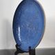 Vintage cobalt blue glazed stoneware plate