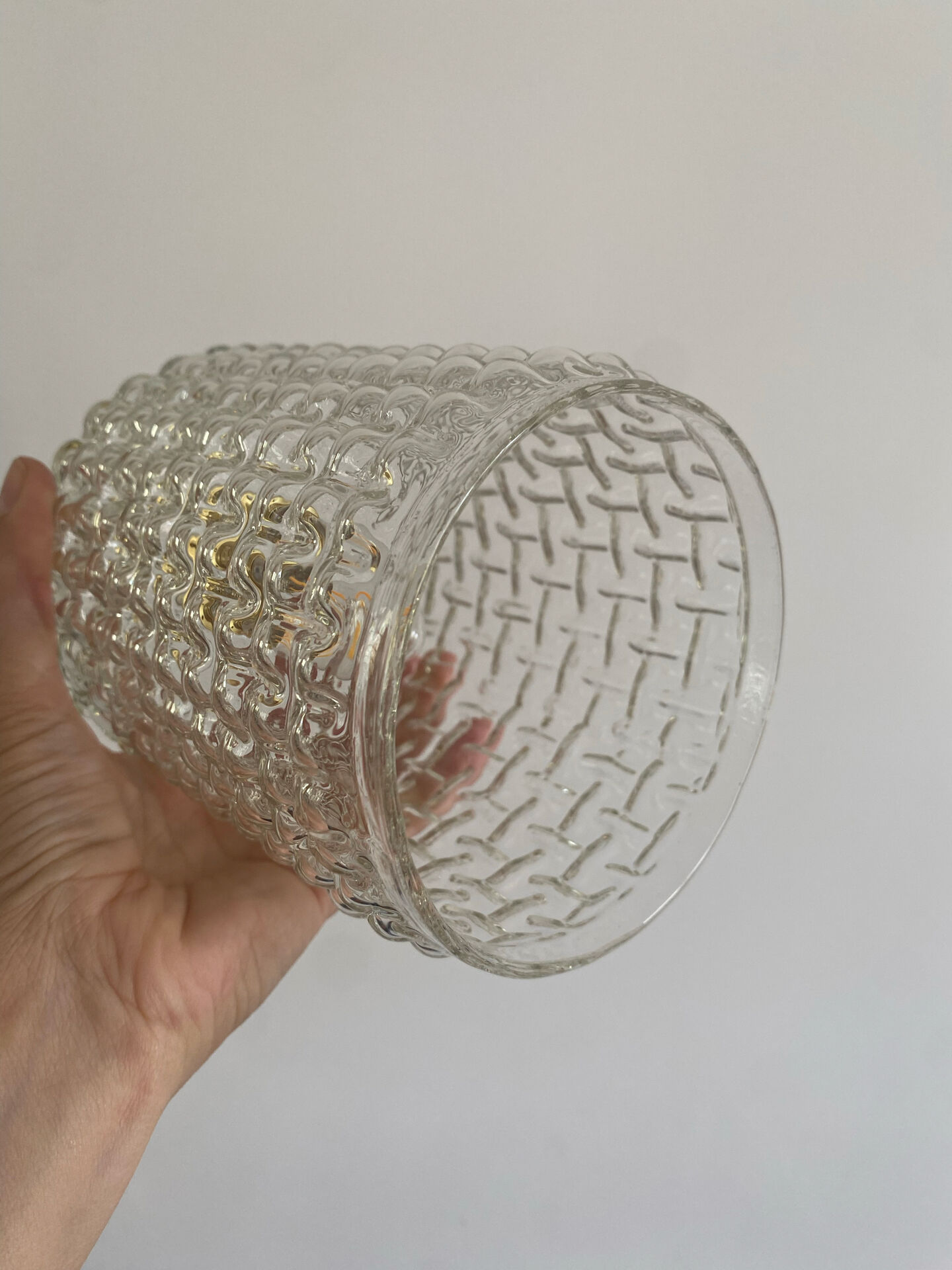 Baladeuse globe vintage en verre 