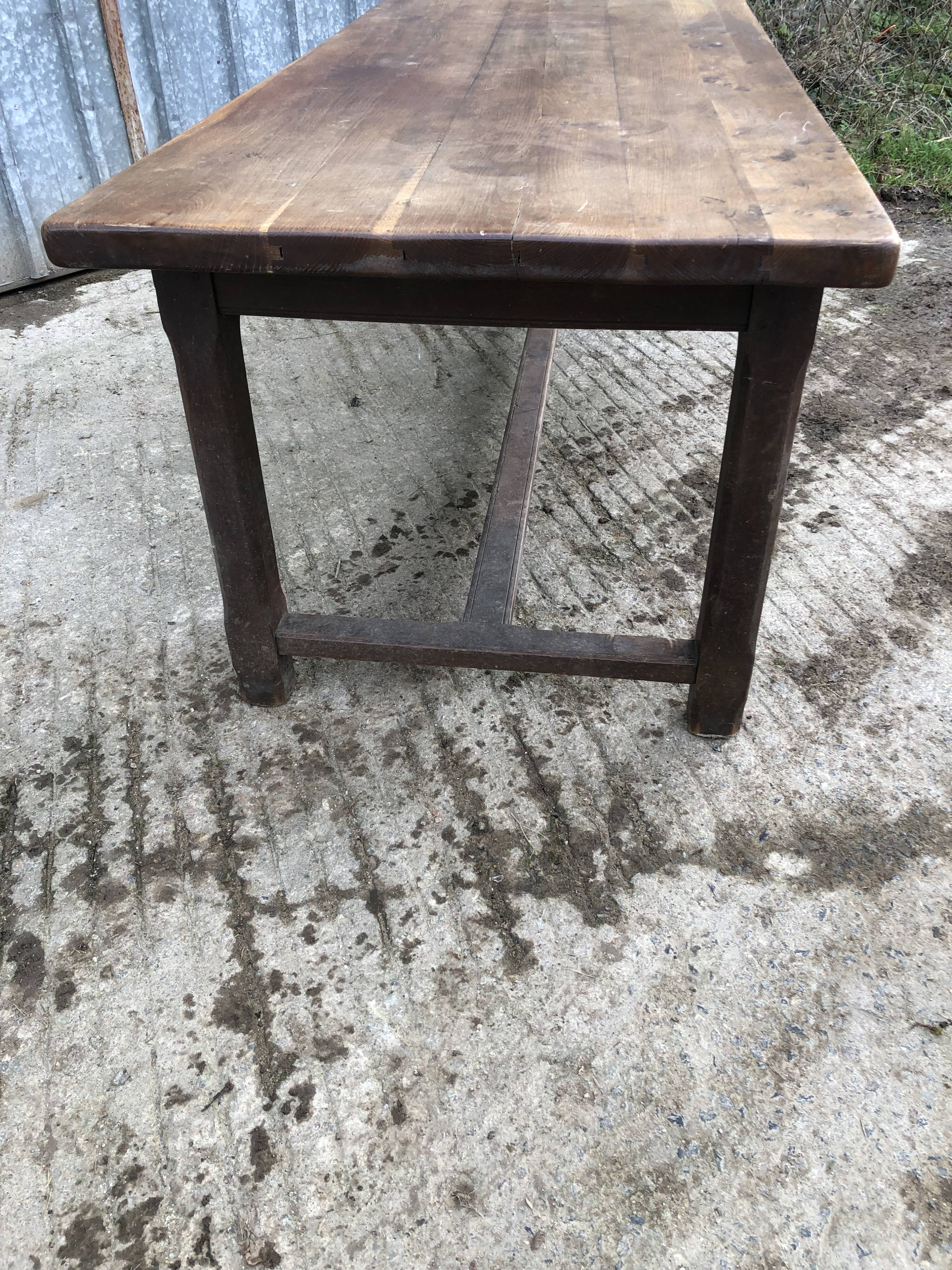Antique solid oak farm table
