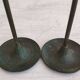 Set of 3 bronze candlesticks