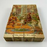 Old wooden box cube puzzle orientalist aladdin game 1900