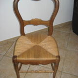 Table Louis Philippe - 4 walnut mulched chairs