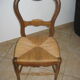 Table Louis Philippe et 4 chaises paillées noyer