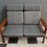 Teak 2 seat sofa by Juul Kristensen for Glostrup Denmark