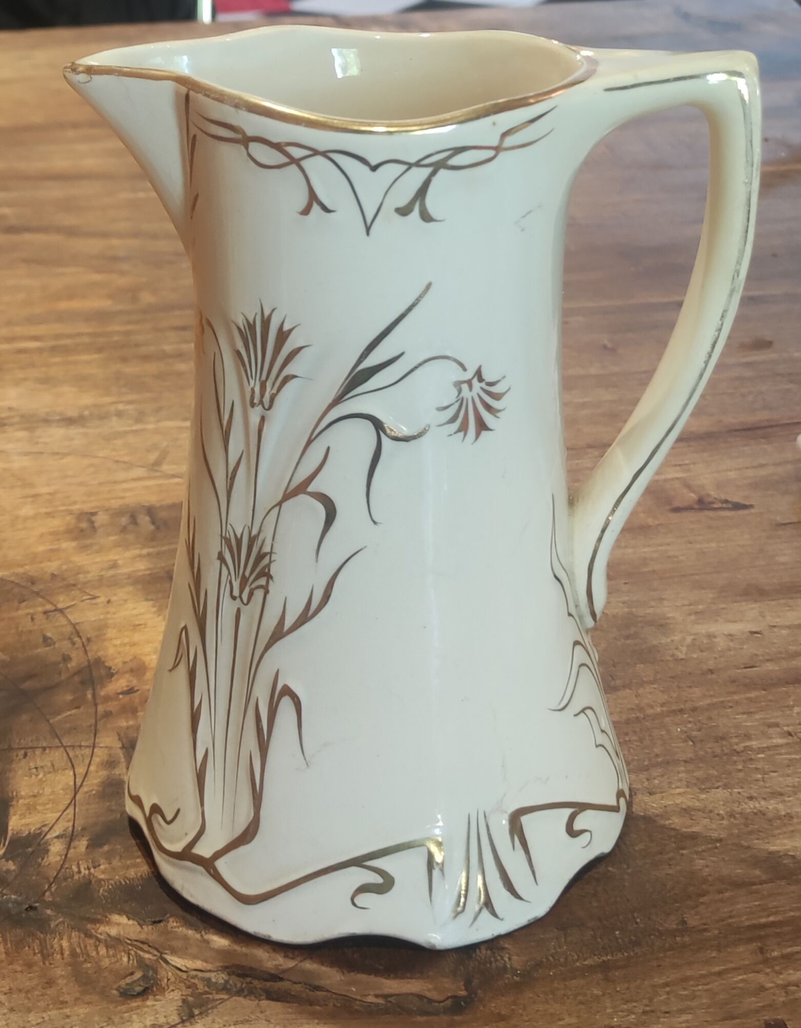 Old ceramic pitcher Saint Amand & Hamage
