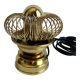 Lampe spirale en laiton, années 1970
