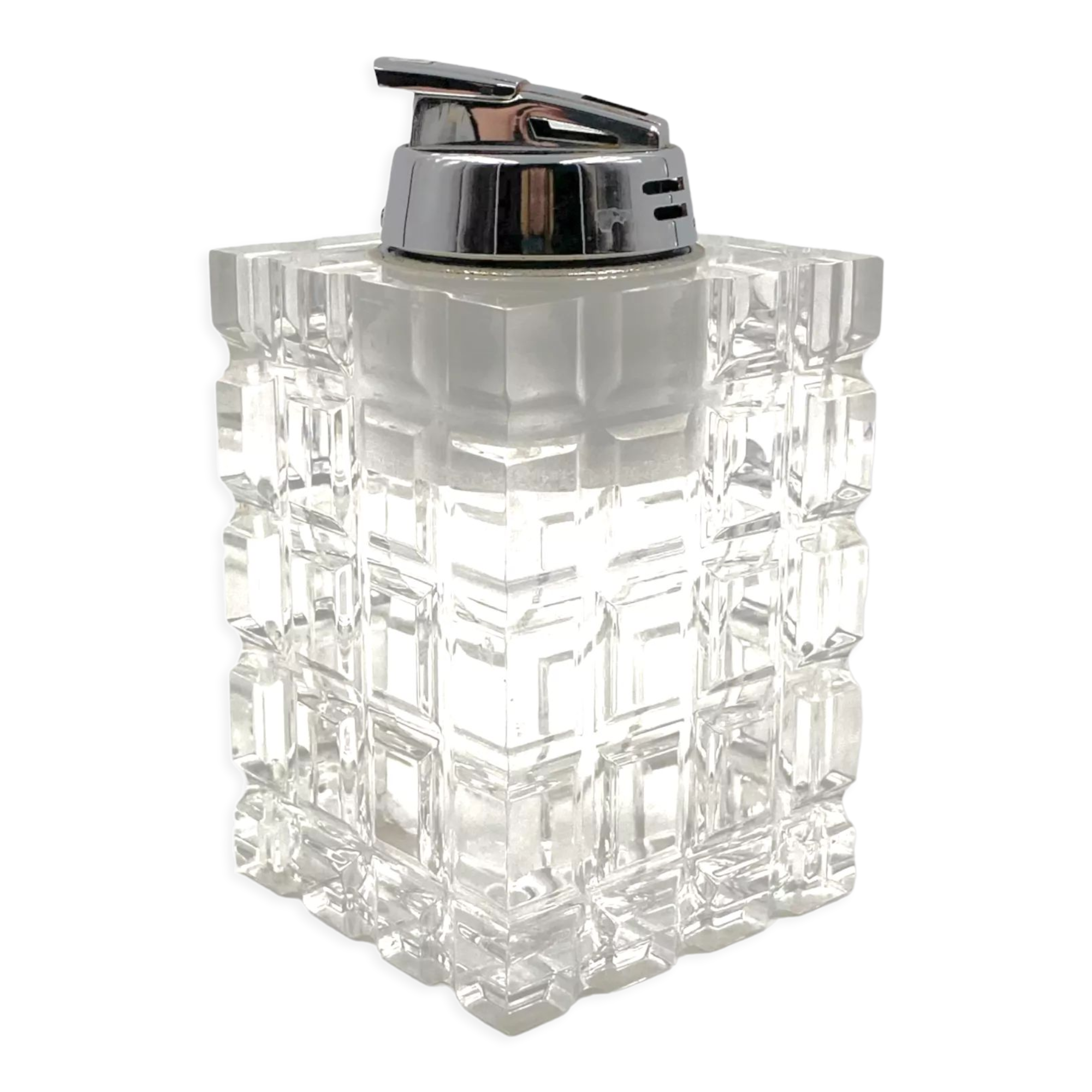 Clear Lucite table lighter, Italy 1970s