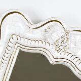 Art Deco Wall Mirror Theatre in Terracotta by Gmundner Keramik, Austria, 1930s