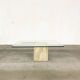 Italian travertine coffee table from Artedi, 1970s