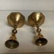 Paire de petits bougeoirs en laiton
